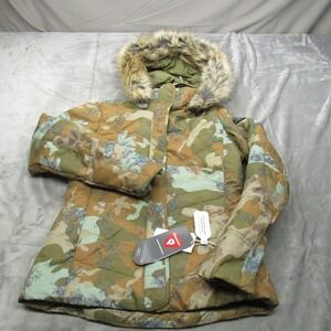 Obermeyer Tuscany II Jacket Women 4 Camo Floral Hood Waterproof Snow $279 NEW